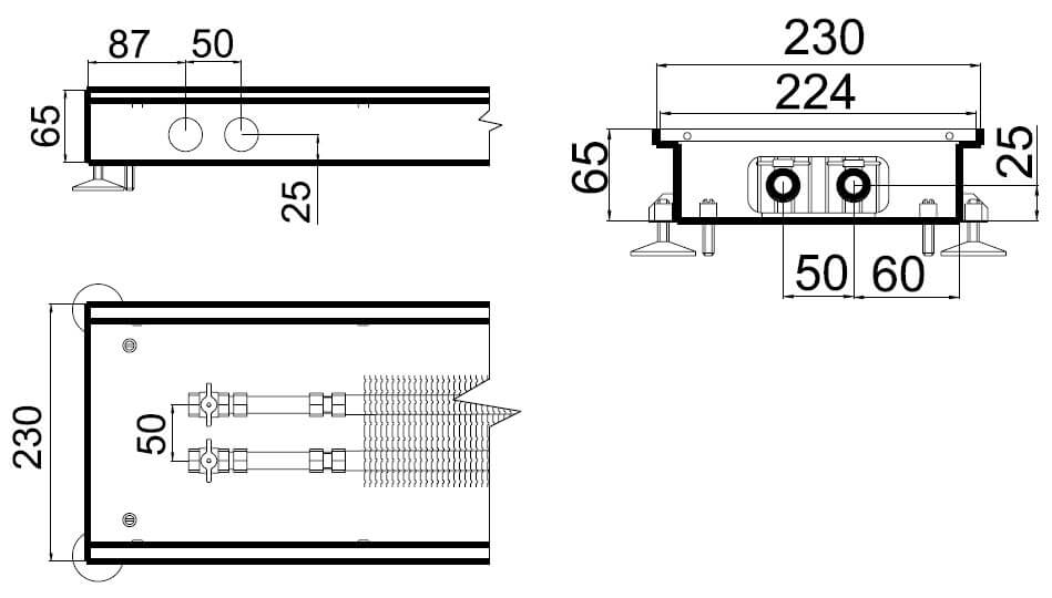 konvektory polvax estestvennoe konvekcii s 1 im teploobmennikom 230x65mmrazmery