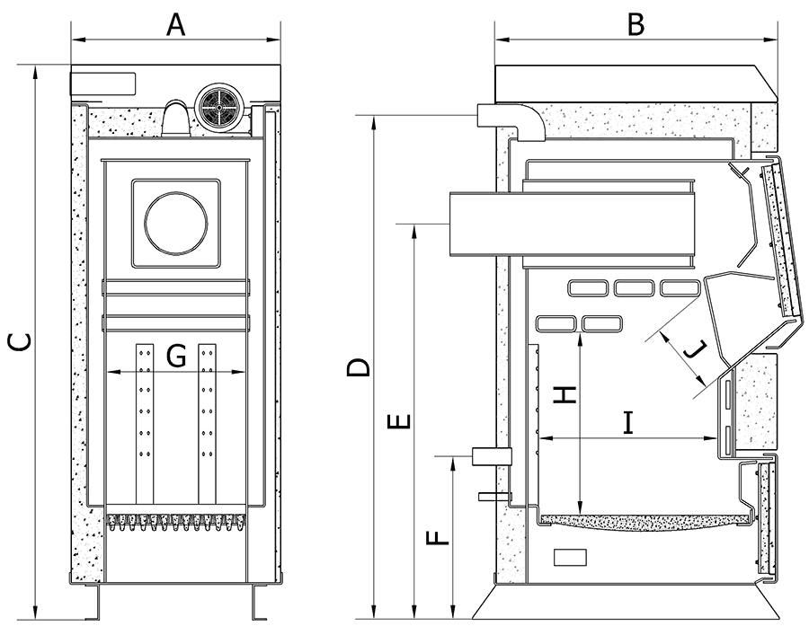 Heiztechnik HT PLUS razmery kotla