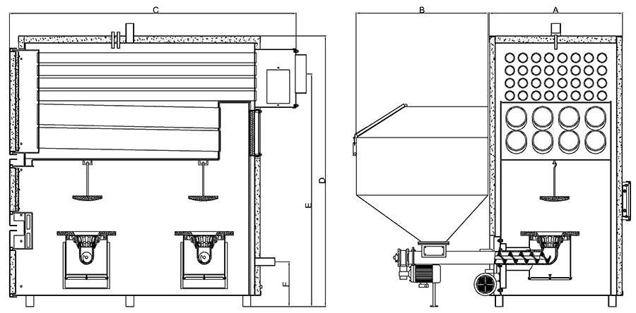 Heiztechnik Q Max Bio razmery kotla