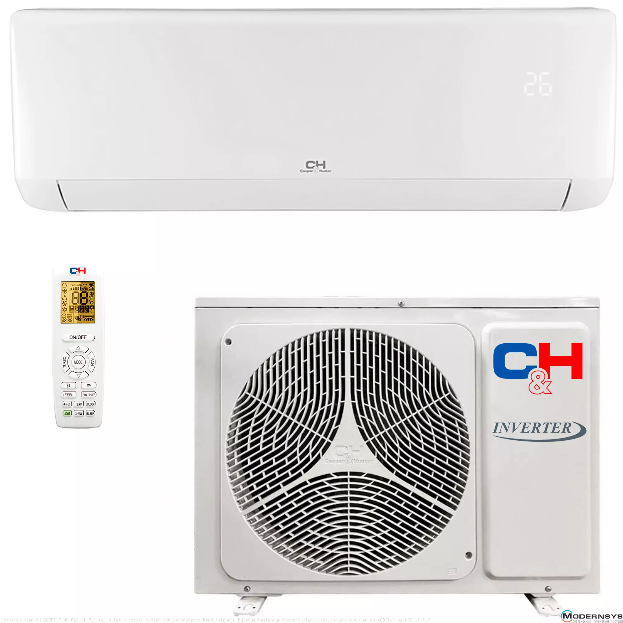 Кондиционер Cooper&Hunter VITAL INVERTER CH-S09FTXF-NG (CH-S09FTXF-NG) ⭐  купить по лучшей цене в Modernsys ⭐ Доставка по Киеву и Украине