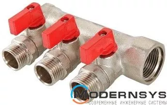 Коллектор под воду Valtec 2 в. х3/4"х1/2" Никель (VTc.580.N.0502) ⭐ ...