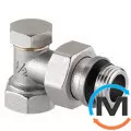 Клапан Valtec настроечный угловой 1/2", Диаметр резьбы: 1/2", Исполнение: Угловой, Цвет: Никелированный, фото 