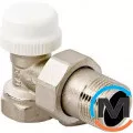 Клапан Valtec термостатический угловой 1/2", Диаметр резьбы: 1/2", Исполнение: Угловой, Цвет: Никелированный, фото 
