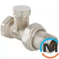 Клапан Valtec запорный прямой 1/2", Диаметр резьбы: 1/2", Исполнение: Прямой, Цвет: Никелированный, фото 
