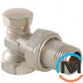 Клапан Valtec запорный угловой 3/4", Диаметр резьбы: 3/4", Исполнение: Угловой, Цвет: Никелированный, фото 
