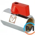 Кран кульовий Valtec "MINI" вн.-нар. 1/2", Тип різьблення: Внутрішня/Зовнішня, Діаметр різьблення: 1/2", Виконання: Прямий, Тип ручки: Прапорець, Робочий тиск (бар): 10, Матеріал: Латунь, фото 