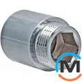 Подовжувач Valtec 1/2" вн. х30 мм (Хром), Варіант: 30 мм, Тип різьблення: Внутрішня/Зовнішня, Діаметр різьблення: 1/2", Матеріал: Латунь хромована, фото 
