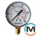 Манометр Tervix Pro Line 63 0-10 бар 1/4" рад., Исполнение: Радиальный (Вертикальный), Рабочее давление (бар): 10, Диаметр корпуса (мм): 63, фото 