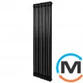 Вертикальний дизайнерський радіатор опалення ARTTIDESIGN Bari II 10/1500/470/50 чорний матовий, Підключення радіатора: Бокове, Виконання: Вертикальний, Колір: Чорний, Висота (мм): 1500, Ширина (мм): 470, Кількість рядів: 2, фото 