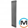 Вертикальний дизайнерський радіатор опалення ARTTIDESIGN Bari II 8/1800/380/50 сірий матовий, Підключення радіатора: Нижнє, Виконання: Вертикальний, Колір: Сірий, Висота (мм): 1800, Ширина (мм): 380, Кількість рядів: 2, фото 