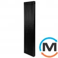 Вертикальный дизайнерский радиатор отопления ARTTIDESIGN Bari III 10/1800/470/50 черный матовый, Подключение радиатора: Нижнее, Исполнение: Вертикальный, Цвет: Черный, Высота (мм): 1800, Ширина (мм): 470, Количество рядов: 3, фото 