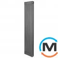 Вертикальный дизайнерский радиатор отопления ARTTIDESIGN Bari III 8/1800/380/50 матовый серий, Подключение радиатора: Нижнее, Исполнение: Вертикальный, Цвет: Серый, Высота (мм): 1800, Ширина (мм): 380, Количество рядов: 3, фото 