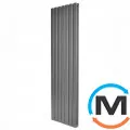 Вертикальний дизайнерський радіатор опалення ARTTIDESIGN Livorno II 7/1600/476/50 сірий матовий, фото 