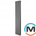 Вертикальный дизайнерский радиатор отопления ARTTIDESIGN Rimini II 5/1800/295/50 серый матовый, Цвет: Серый, Высота (мм): 1800, Количество рядов: 2, Длина (мм): 295, фото 