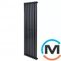Дизайнерский вертикальный радиатор отопления ARTTIDESIGN Rimini 8/1500/472/50 черный матовый, Цвет: Черный, Высота (мм): 1500, Количество рядов: 1, Длина (мм): 472, фото 