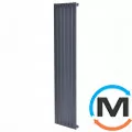 Вертикальний дизайнерський радіатор опалення ARTTIDESIGN Terni 6/1800/354/50 сірий матовий, Підключення радіатора: Нижнє, Колір: Сірий, Висота (мм): 1800, Кількість рядів: 1, Довжина (мм): 354, фото 