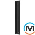 Трубчастий радіатор DeLonghi Multicolumn H=1800 2-6 (секцій) конфігурація D (нижче 1/2") RAL9005MATT нижнє підключення, Підключення радіатора: Нижнє, Виконання: Вертикальний, Колір: Чорний, Діаметр вхід/вихід: 1/2", Висота (мм): 1800, Ширина (мм): 276, Глибина (мм): 66, фото 