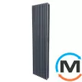 Радіатор ARTTIDESIGN Ancona II 10/1800/460/50 сірий вертикальний матовий дизайнерський, Виконання: Вертикальний, Колір: Сірий, Висота (мм): 1800, Глибина (мм): 110, Ширина (мм): 460, Кількість секцій: 10, фото 