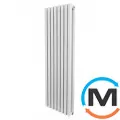 Радіатор ARTTIDESIGN Ancona II 8/1300/368 білий матовий вертикальний дизайнерський, Виконання: Вертикальний, Колір: Білий, Висота (мм): 1300, Глибина (мм): 110, Ширина (мм): 368, Кількість секцій: 8, фото 
