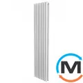 Радіатор ARTTIDESIGN Ancona II 8/1600/368 білий матовий вертикальний дизайнерський, Виконання: Вертикальний, Колір: Білий, Висота (мм): 1600, Глибина (мм): 110, Ширина (мм): 368, Кількість секцій: 8, фото 