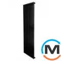 Радиатор ARTTIDESIGN Pesaro 13/1800/470/50 черный матовый вертикальный дизайнерский, Цвет: Черный, Глубина (мм): 200, Ширина (мм): 470, фото 