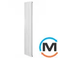 Радіатор ARTTIDESIGN Terni II 6/1800/354/50 білий матовий вертикальний дизайнерський, Підключення радіатора: Нижнє, Колір: Білий, Висота (мм): 1800, Кількість рядів: 2, Довжина (мм): 354, фото 