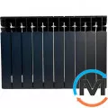 Биметаллический радиатор Mirado 96/500 (12 секции) ЧЕРНЫЙ (graphite), Цвет: Черный, Кол-во секций: 12, фото 