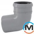 Колено канализационное Valsir Ø125 HTB 87°, Градус (град.): 87, Диаметр (мм): 125/125, фото 