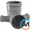 Колено канализационное Valsir с боковыми отводами HTB Ø110/50/50 67°/30°, фото 