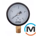 Манометр Icma Ø 63.Радиальное подключение 1/4, 10бар, фото 