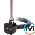 Електричний ТЕН Schlosser 2.0 600 W чорний мат (з кабелем), Модифікація: С кабелем, Колір: Матовий чорний, Макс. потужність (Вт): 600, фото 