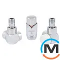 Комплект термостатический Schlosser Exclusive осевой правый GZ 1/2 х 16x2 mm PEX хром, фото 