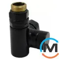 Клапан обратного потока Schlosser Combi Plus осевой левый GZ 1/2 x 15 mm Cu RAL9005 черный мат, фото 