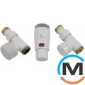 Комплект термостатический Schlosser Elegant Mini прямой GZ 1/2 x M22x1,5 белый (М30х1,5), фото 