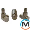 Комплект термостатический Schlosser LUX осевой левый GZ 1/2 х 16x2 mm PEX сталь, фото 