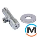 Кран санитарный Schlosser грибковый с угловым фильтром DN15 GZ 1/2" x 3/8" хром, фото 