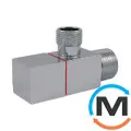Кран санитарный Schlosser Square угловой DN15 GZ 1/2" x 1/2" хром, фото 