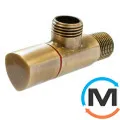 Кран санитарный Schlosser угловой DN15 1/2" GZ x 1/2" GZ античная латунь, фото 