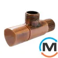 Кран санитарный Schlosser угловой DN15 1/2" GZ x 1/2" GZ античная медь, фото 