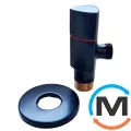 Кран санитарный Schlosser угловой DN15 1/2" GZ x 3/8" GZ черный матовый, фото 