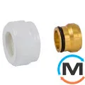 Резьбовое соединение для медных труб Schlosser GW M 22x1,5 x 15 mm Cu белый, фото 