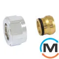 Резьбовое соединение Schlosser для медных труб GW M 22x1,5 x 15 mm Cu хром, фото 