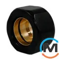 Резьбовое соединение Schlosser для медных труб GW M 22x1,5 x 15 mm Cu RAL9005 черный мат, фото 