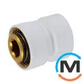 Резьбовое соединение Schlosser для стальных труб GW M 22x1,5 x GW 1/2 белый, фото 