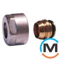 Резьбовое соединение Schlosser GW 3/4 x 15 mm Cu никелированное, фото 