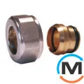 Резьбовое соединение Schlosser GW M22x1,5 x 15 mm Cu никелированное, фото 