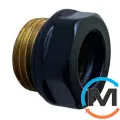 Резьбовое соединение Schlosser GZ 1/2 x 15 mm Cu RAL9005 черный мат, фото 