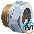 Резьбовые соединения Schlosser GZ 1/2 x 15 mm Cu хром, фото 