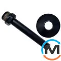 Соединительная трубка Schlosser с розеткой GZ1/2 x 15mm Cu l=110mm RAL9005 черный мат, фото 