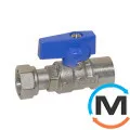 Кран прямий Bianchi 1/2" Х 1/2" В з накидною гайкою (blue/синій), фото 